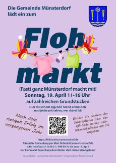 Plakat Flohmarkt Münsterdorf April 2026