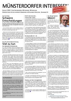 Dorfzeitung Ausgabe 12 Titelblatt